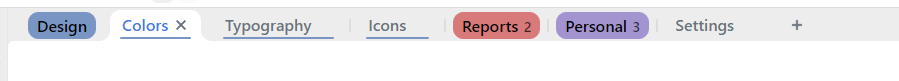 Tab groups (underline)