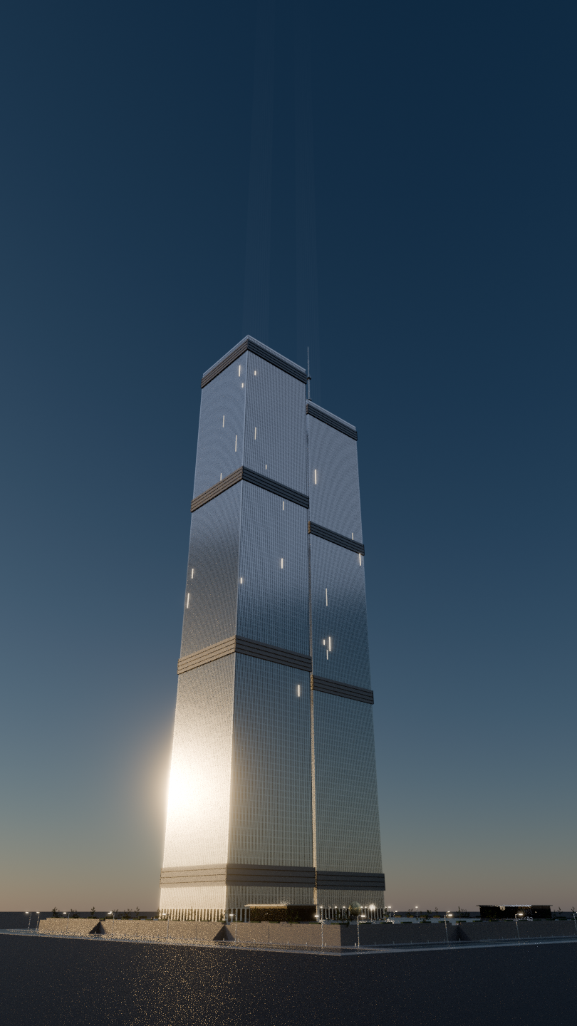 WTC memorial plaza, an earlier exposure-calibration pass