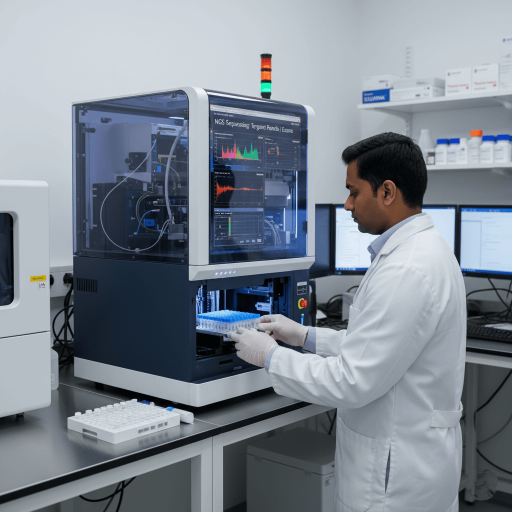Illumina Next Generation Sequencing machine in lab