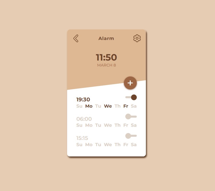 Alarm preview