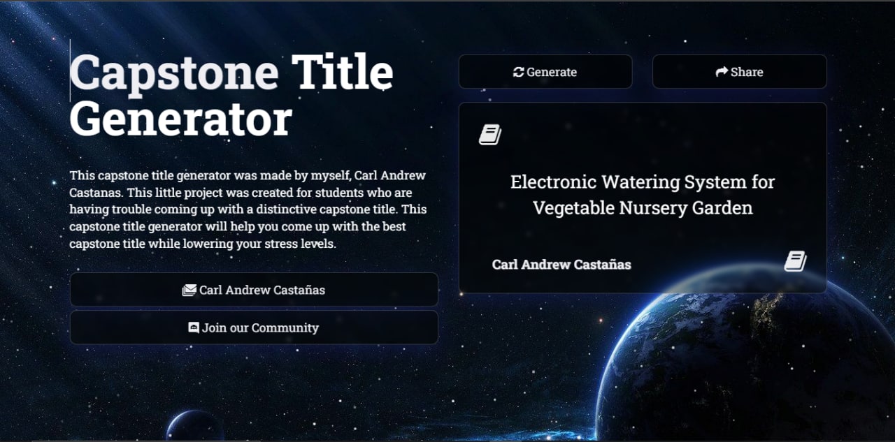 capstone project generator