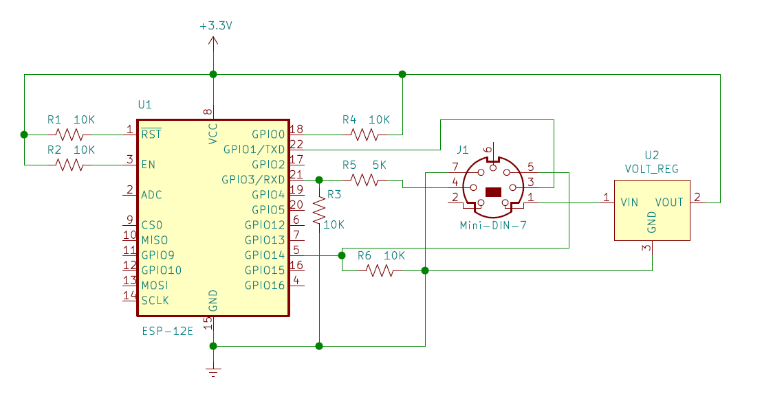 esp-roomba-mqtt schematic. ESP-12E symbol by J. Dunmire in kicad-ESP8266. is licensed under the Creative Commons Attribution-ShareAlike 4.0 International License. To view a copy of this license visit http://creativecommons.org/licenses/by-sa/4.0/