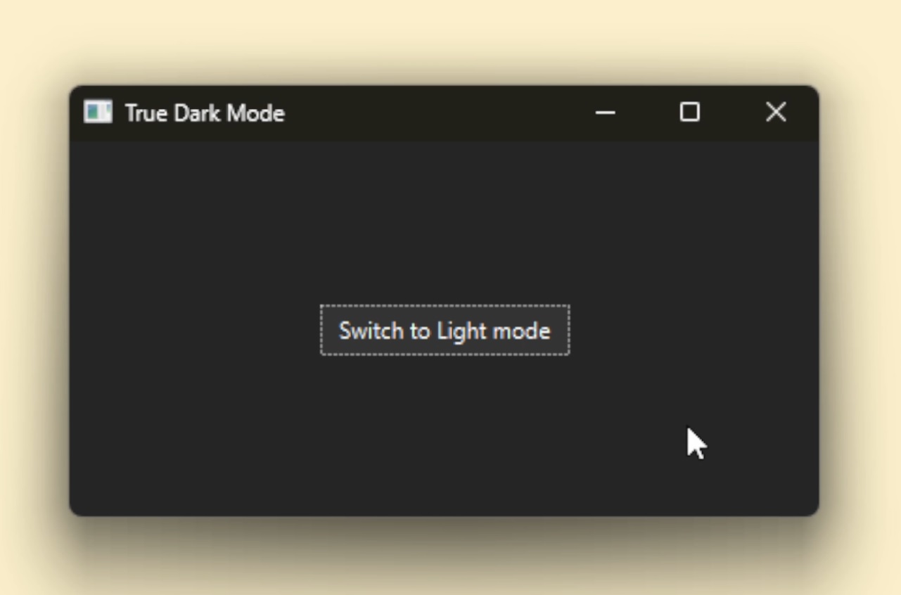 True dark mode