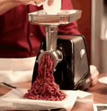 Mincer meat grinding gif