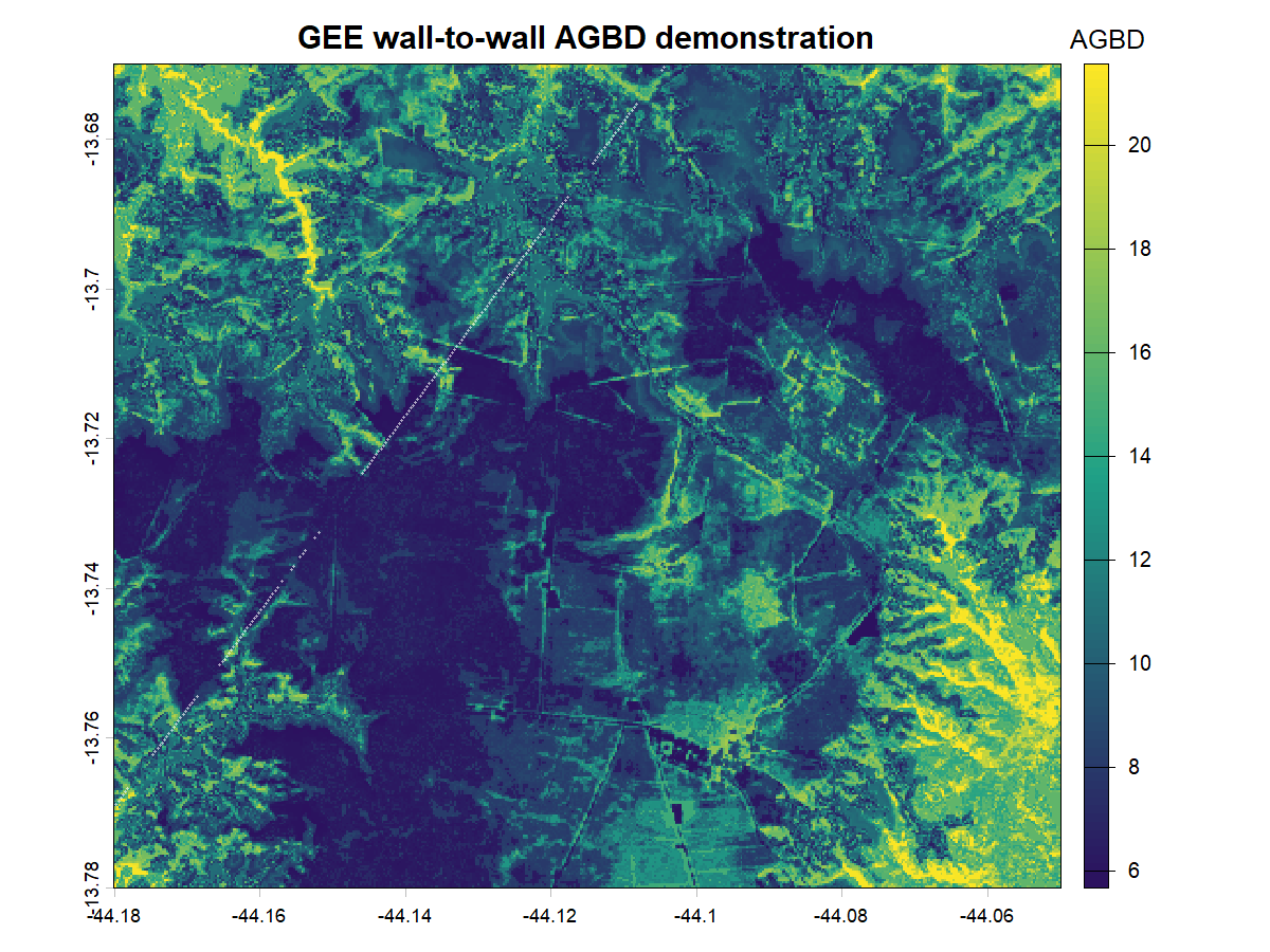 GEE wall-to-wall GEDI aboveground biomass map