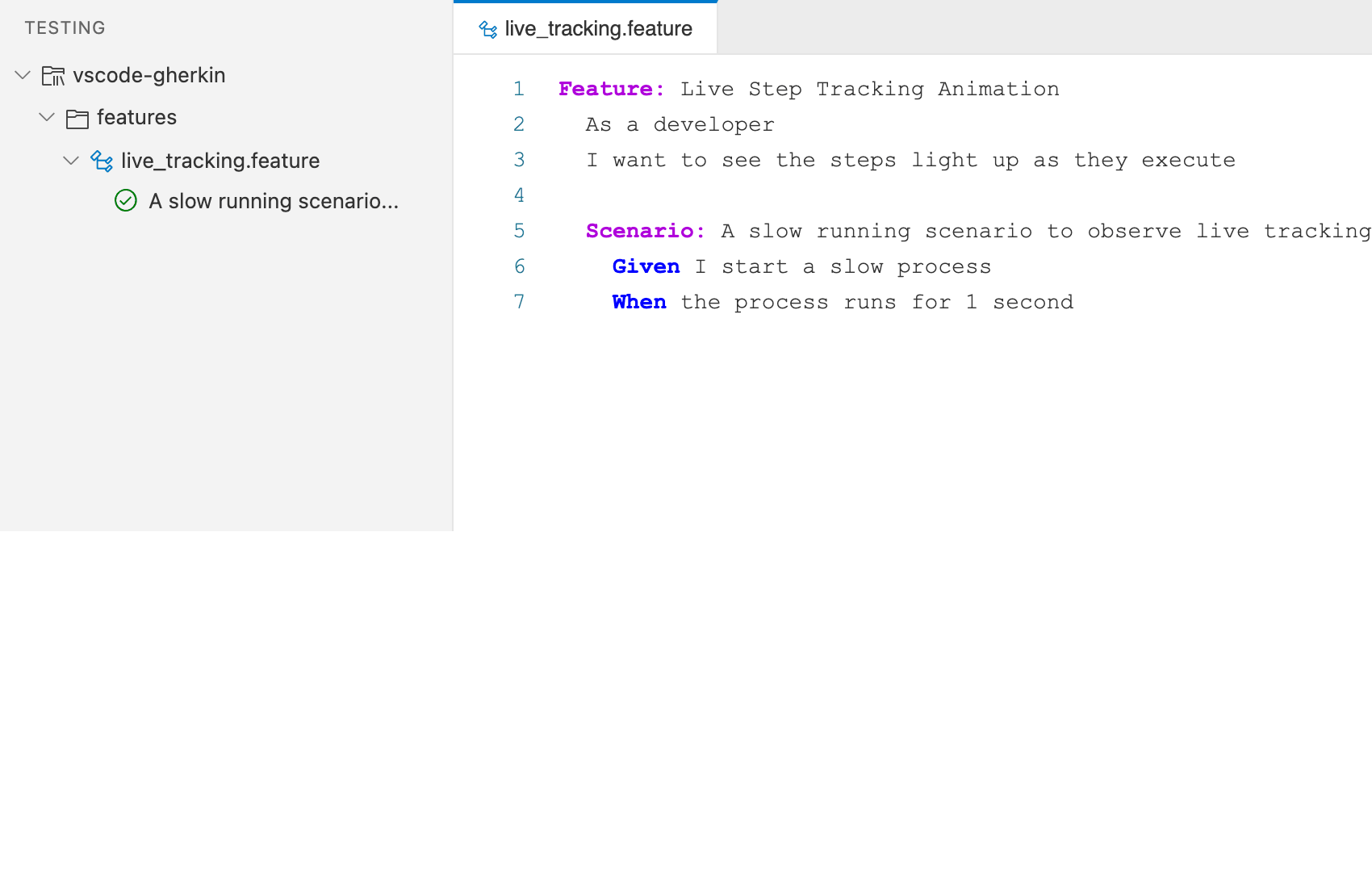 Run and Debug a Behave scenario from Test Explorer