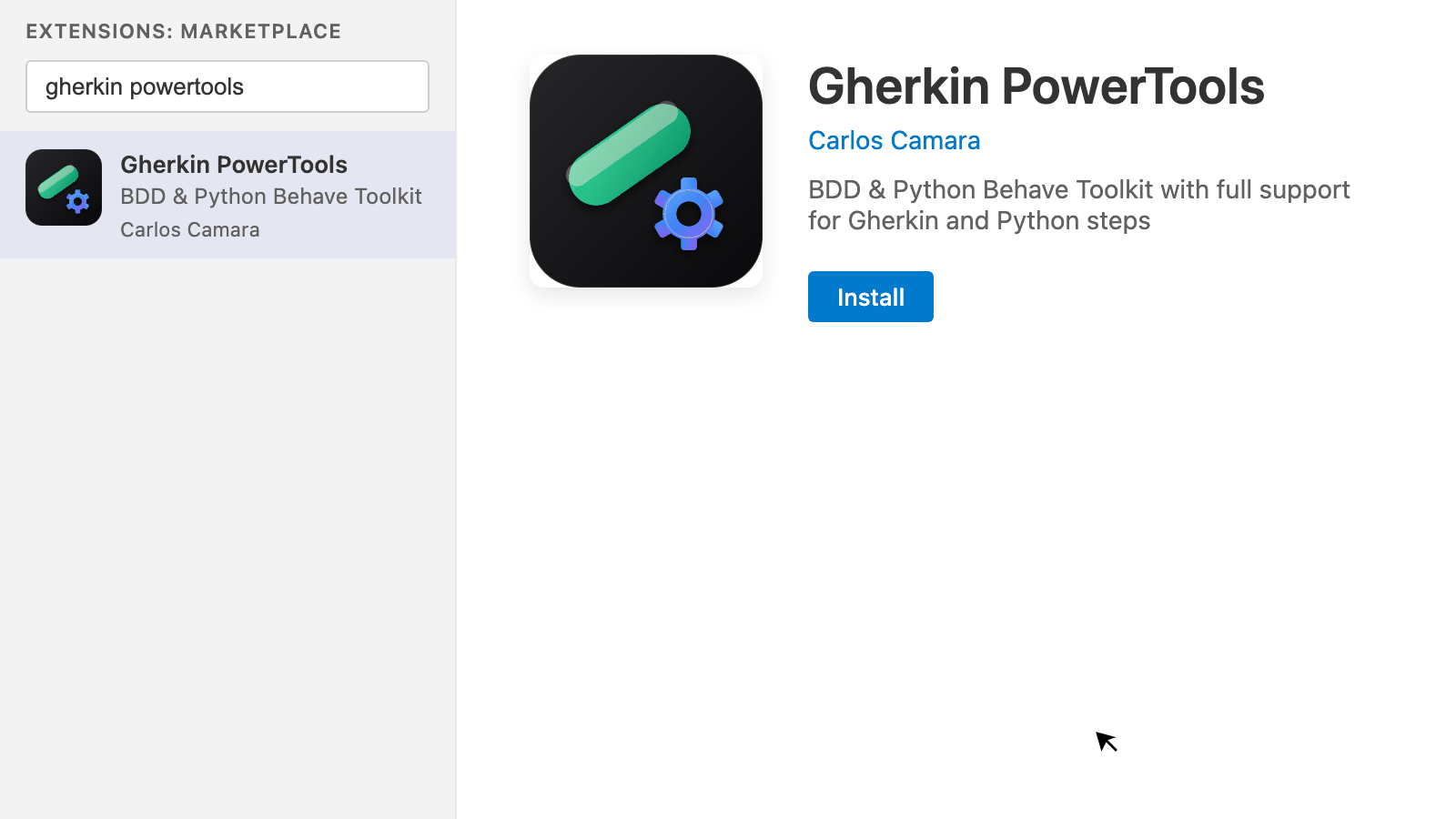 Installation from the VS Code Marketplace