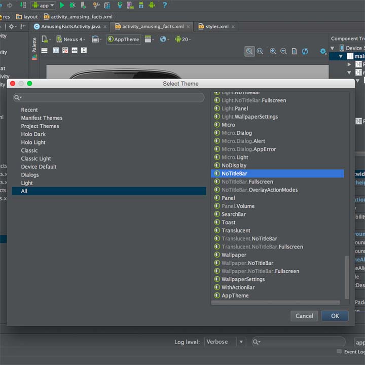 Blog - Android Studio: App With No Title Bar · GitHub