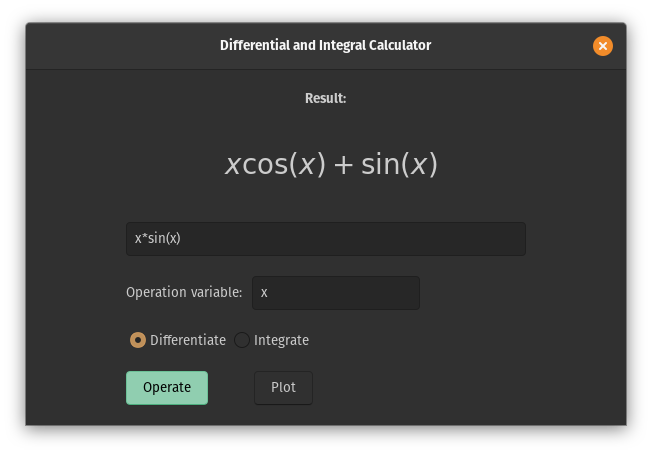 separate things with the algebraic operator