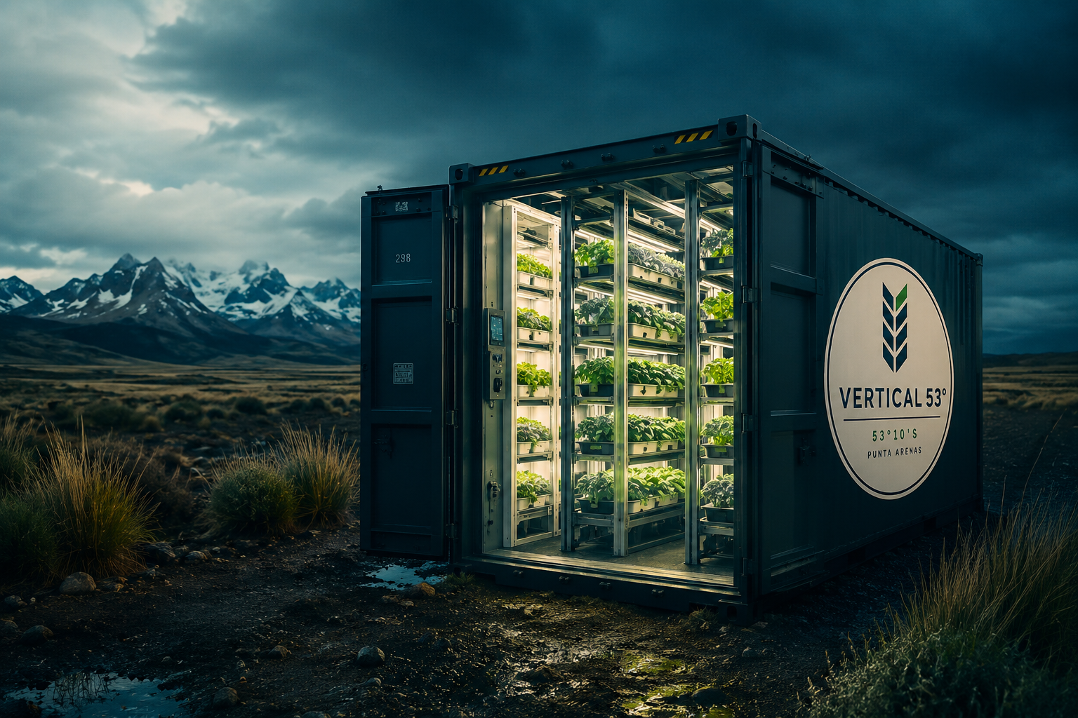 Vertical Modular — Contenedor inteligente en la Patagonia