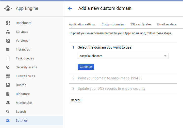 App Engine Settings