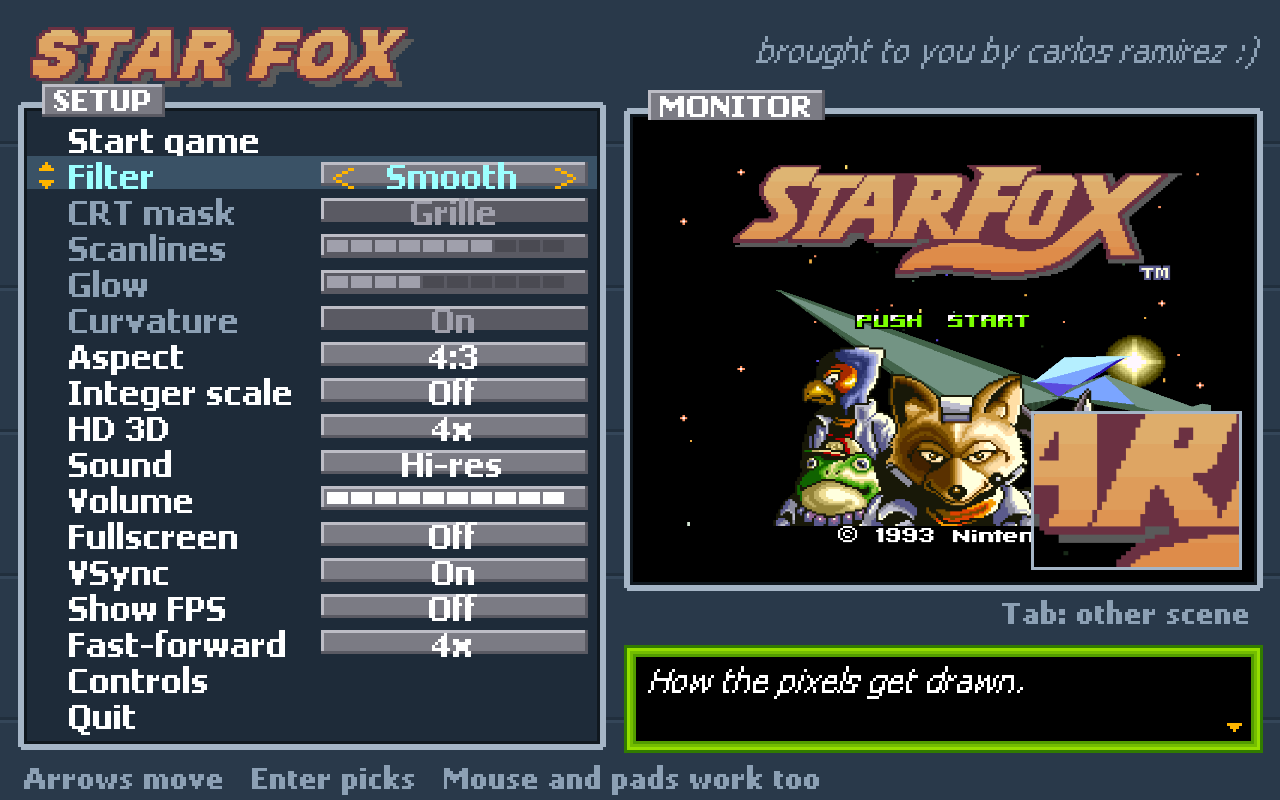setup menu