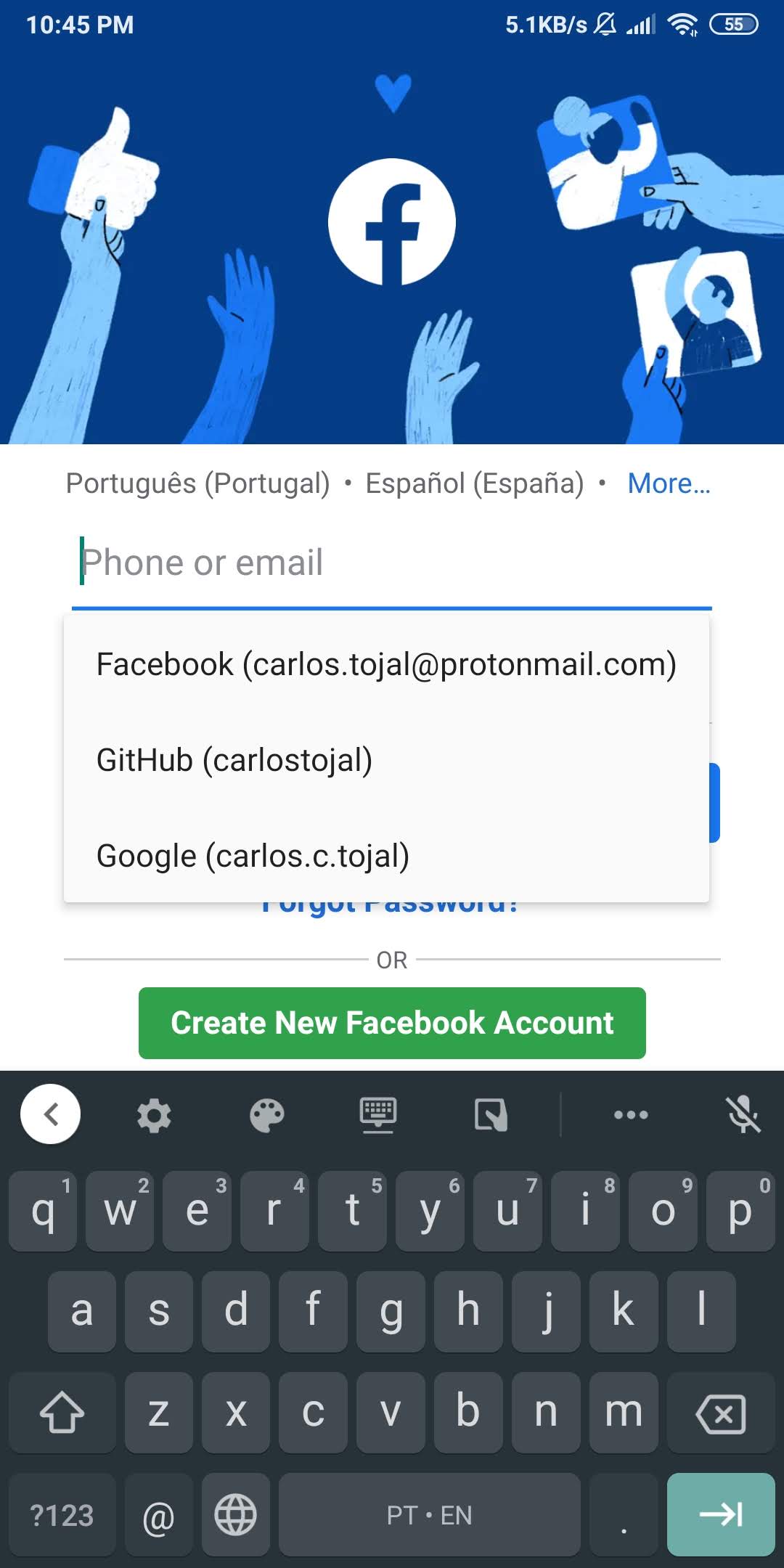 Facebook Login