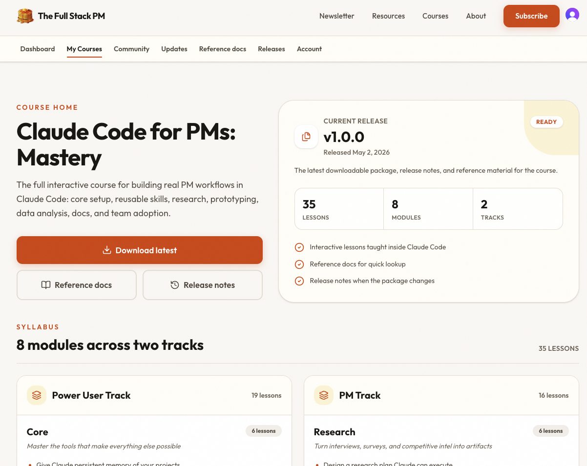 The Mastery course platform