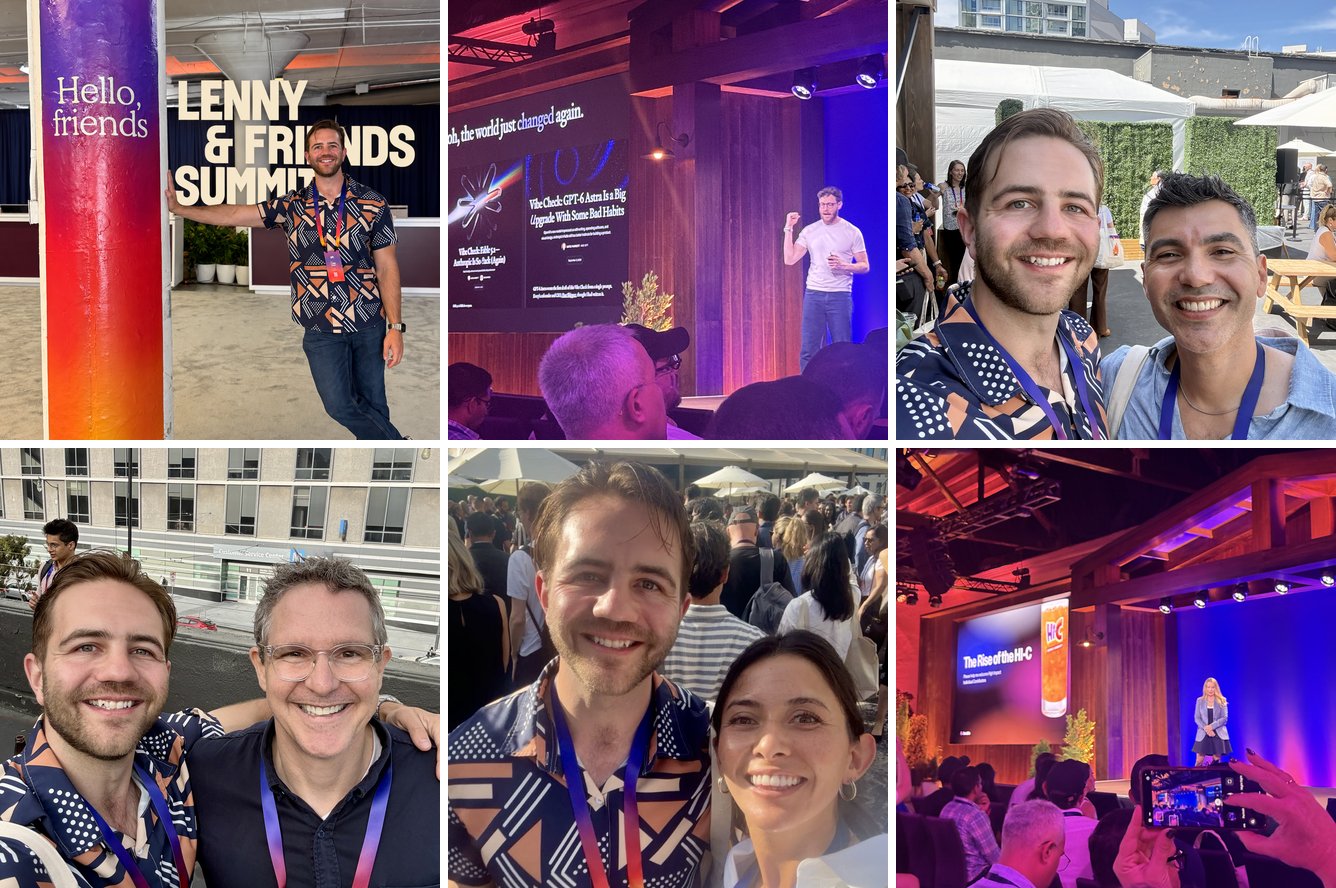 Lenny's Summit: the sign, the stage, and a few of the members I ran into