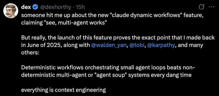 @dexhorthy on deterministic agent workflows