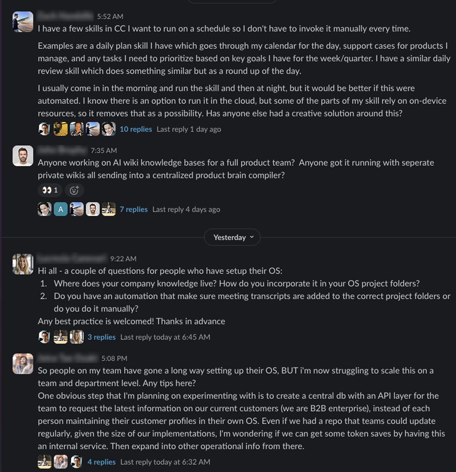 CC4PMs private Slack community with active member discussions