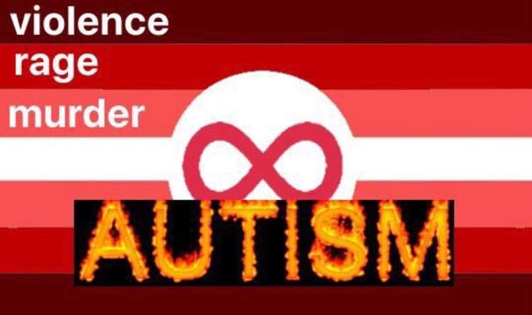 evil autism flag