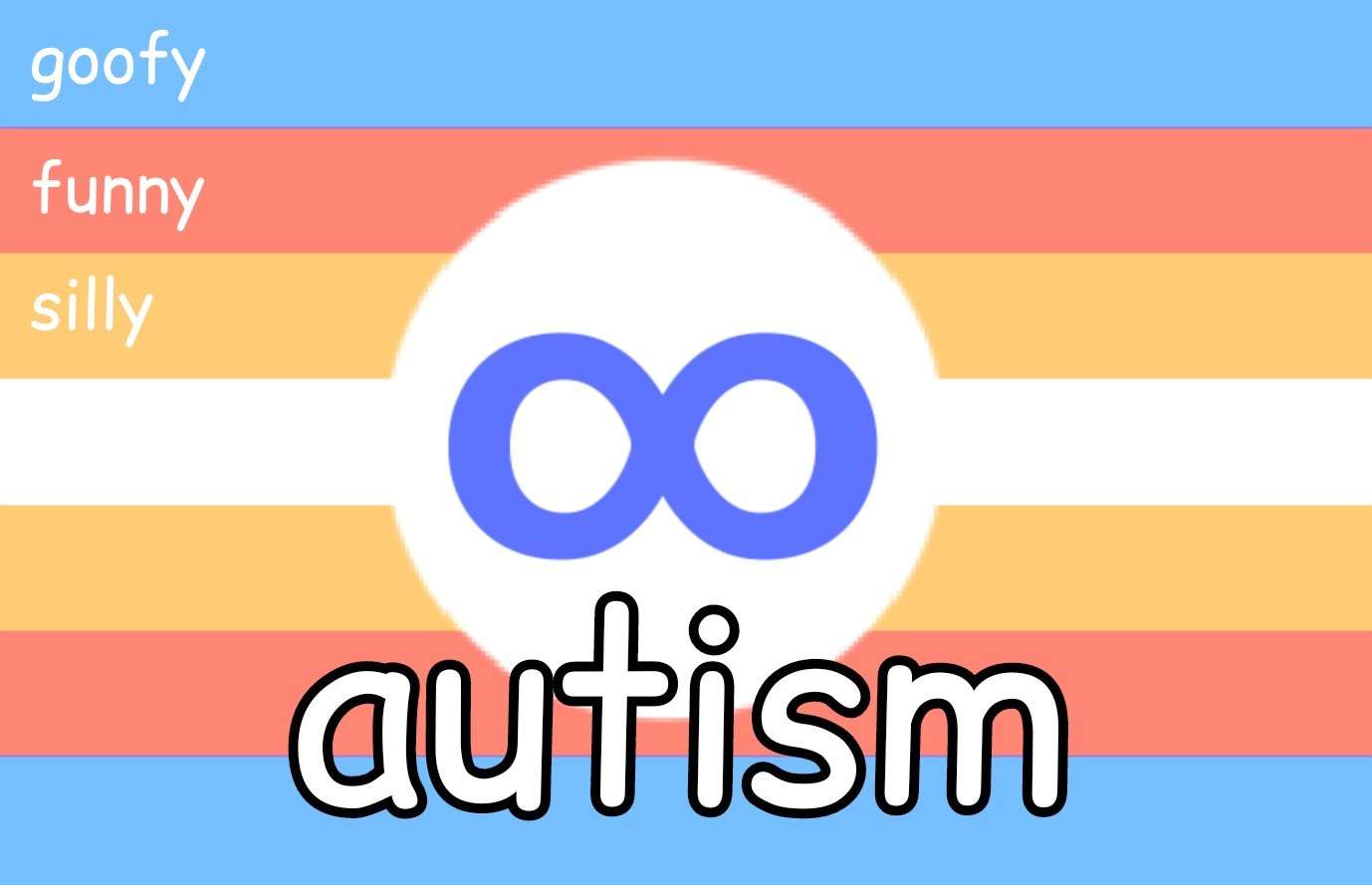 silly autism flag