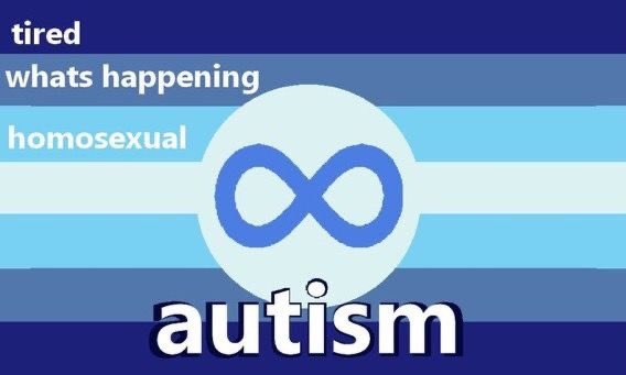 tired autism flag