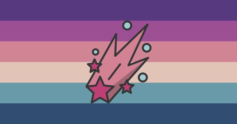 shooting-star transandrogynous flag