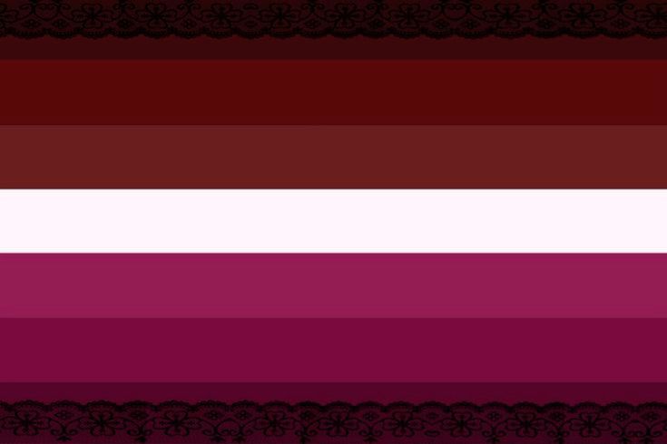 mean, goth lesbian flag