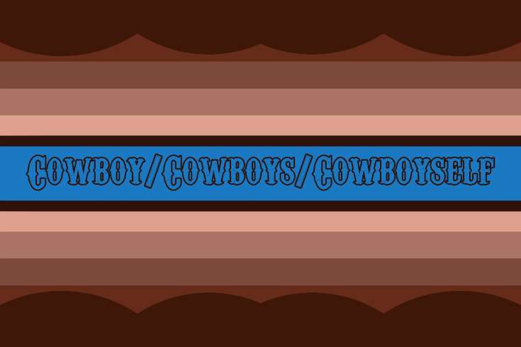 cowboy/cowboys pronouns flag