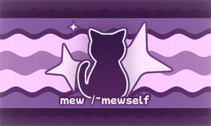 mew/mews pronouns flag