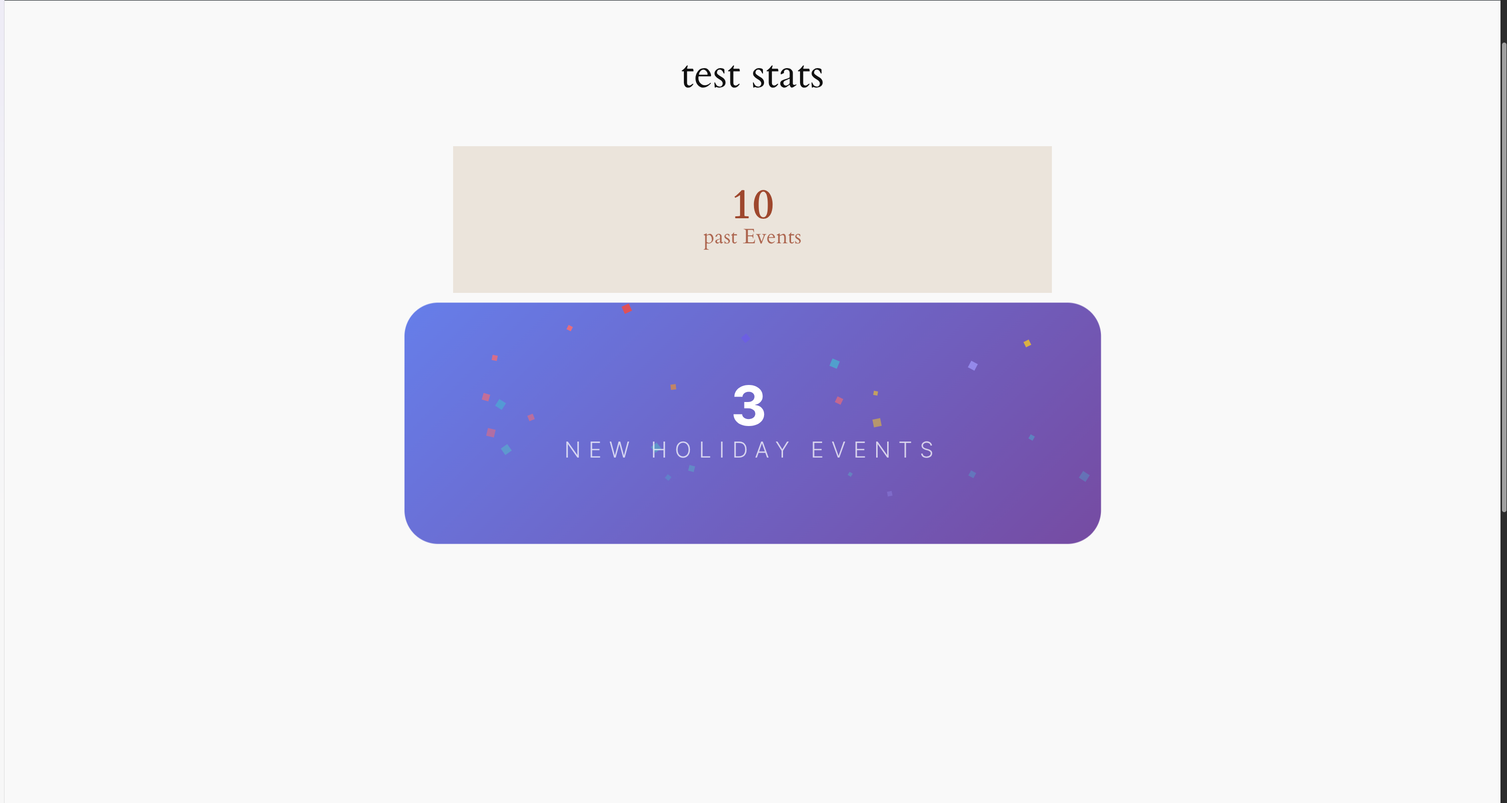 Confetti style with interactive hover animation