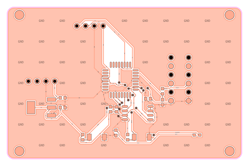 Top copper manufacturing QA preview from PCB Designer