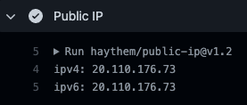screenshot of IP info