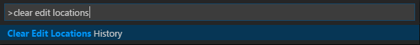 Command Clear Edit Locations History