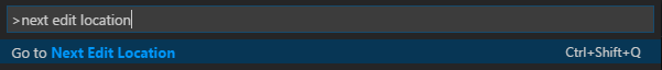 Command Go to Next Edit Location