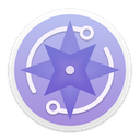 Lectrote logo: purple compass