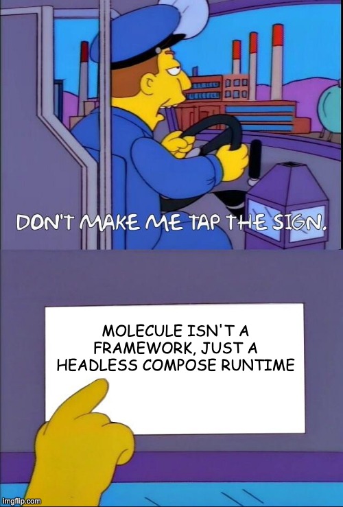 molecule is not a framework, just a headless compose ui meme