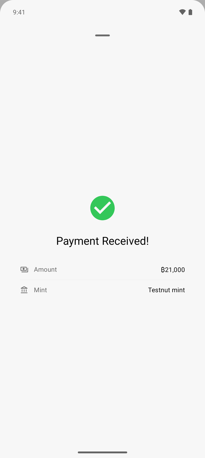 Android payment received