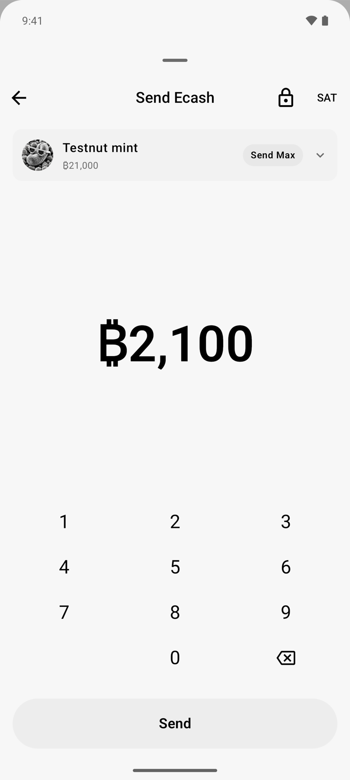 Android send amount