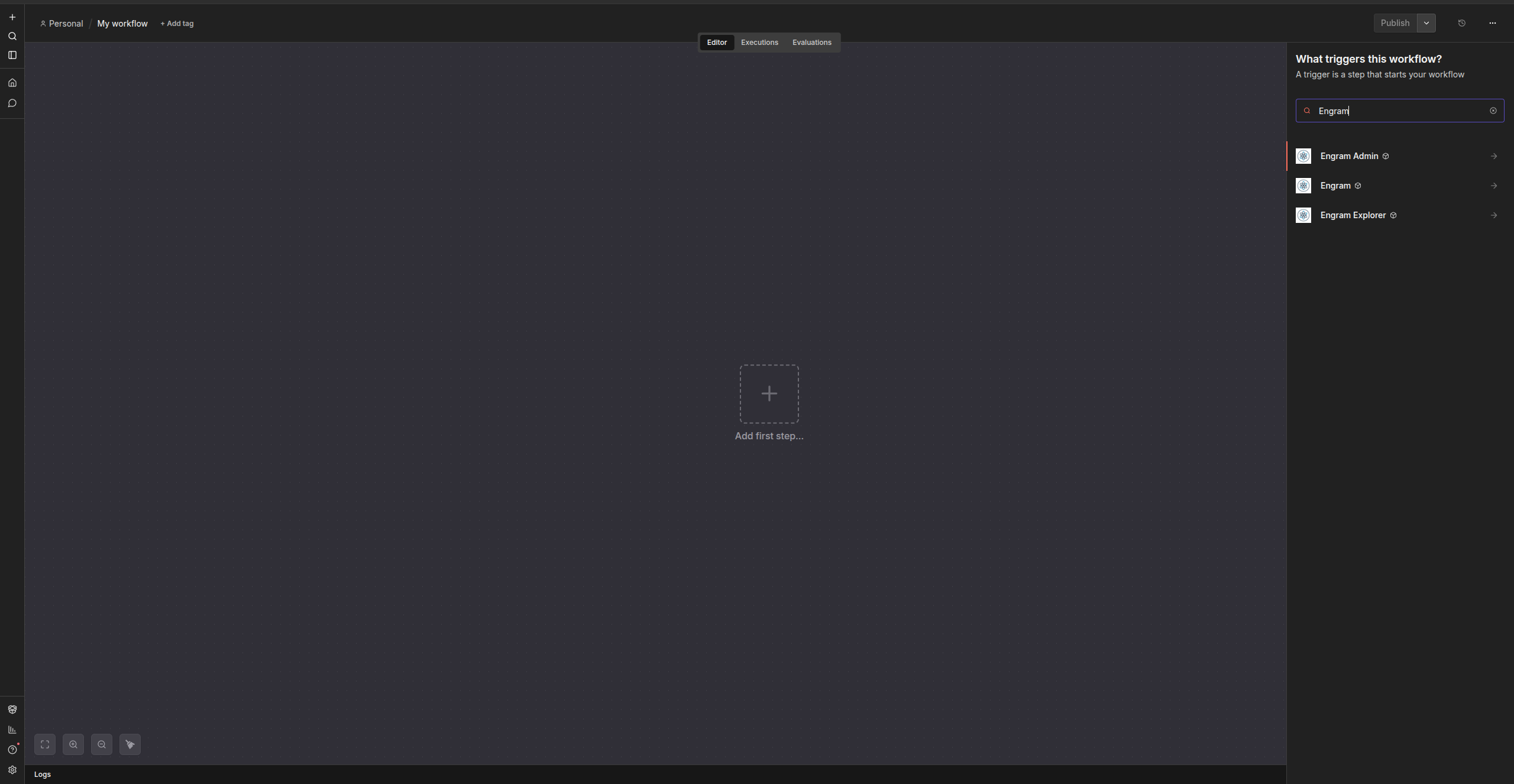 Engram nodes in the n8n node picker