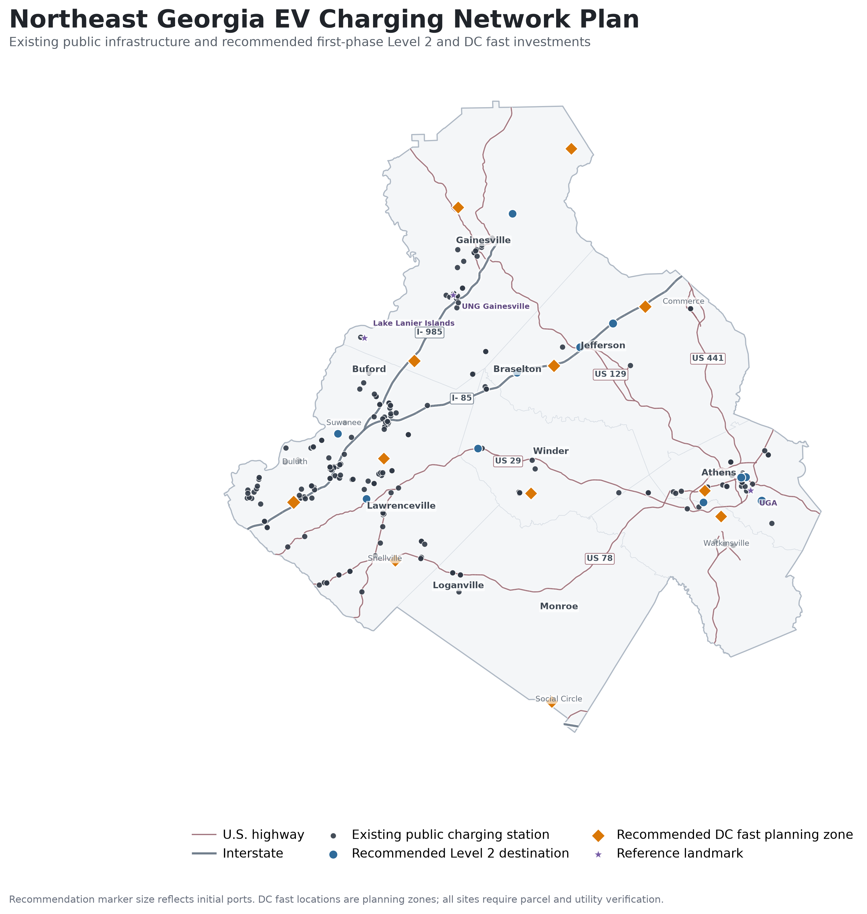 Final Northeast Georgia EV charging network plan
