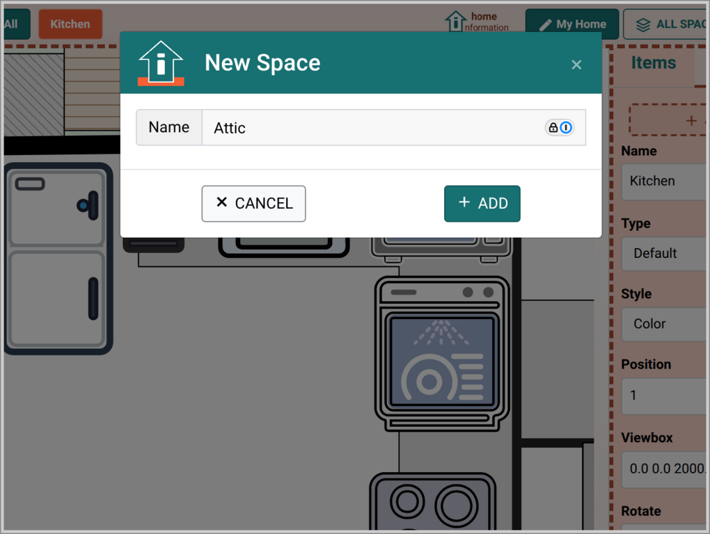 Home Information Space Dialog