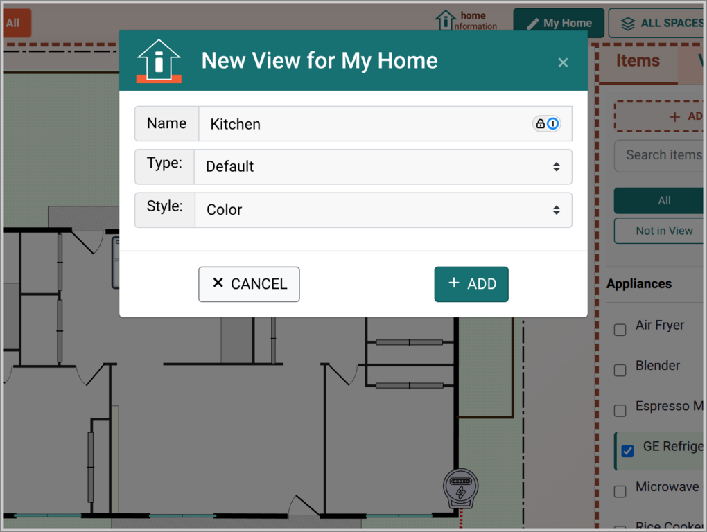 Home Information New Space View