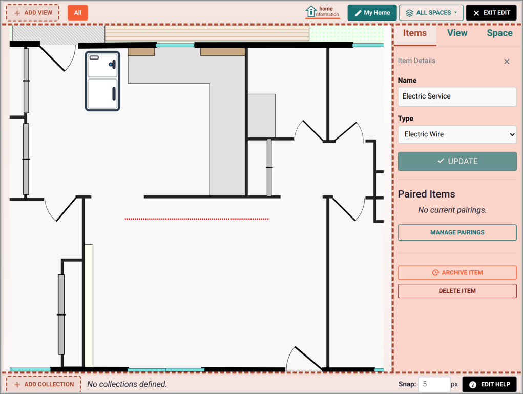 Home Information Initial Electric Item
