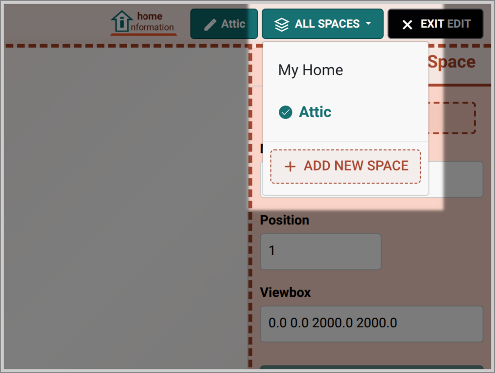 Home Information Space Menu