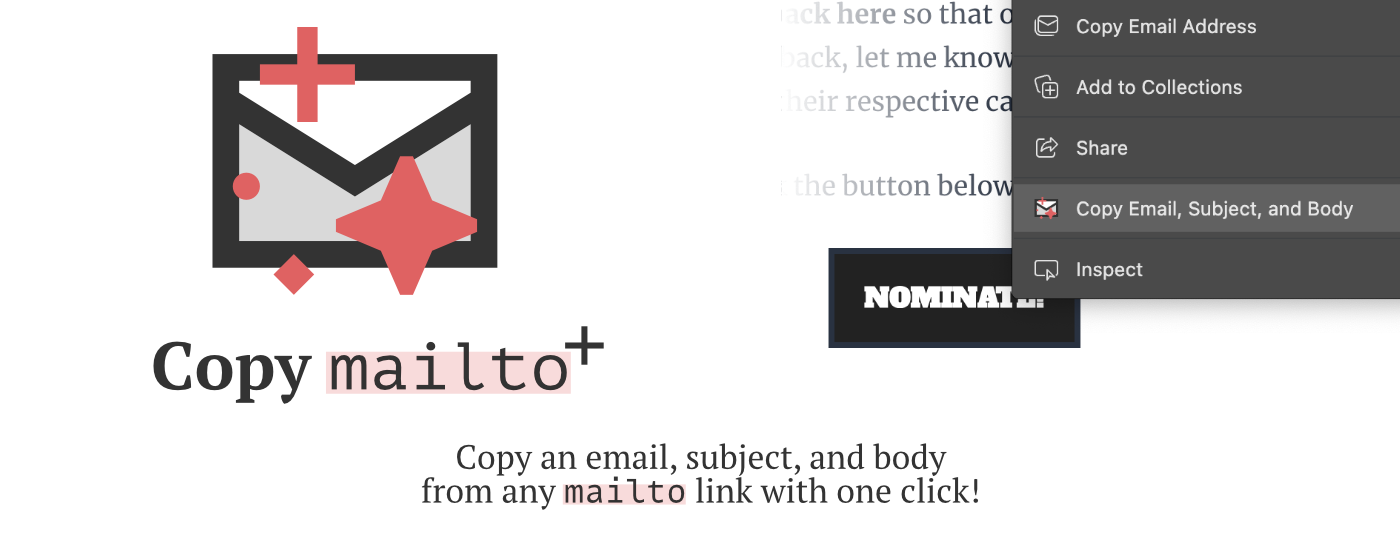 Copy mailto+