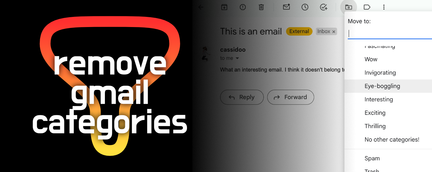 Remove Gmail Categories