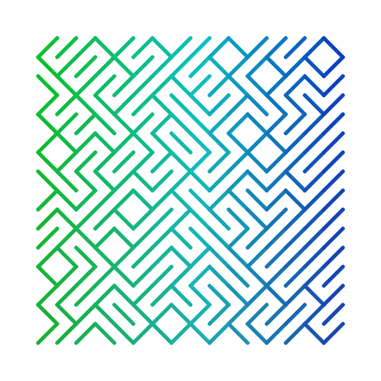 A simple example drawn with tiles