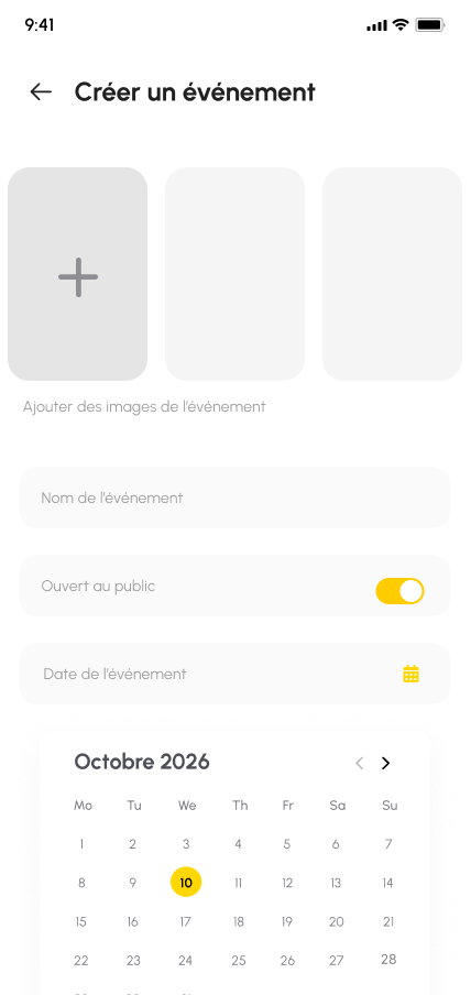 Creating an event in the Wazzup organizer space