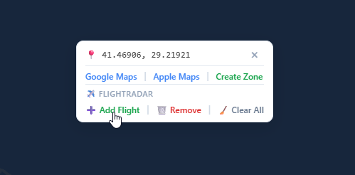 FlightRadar Panel