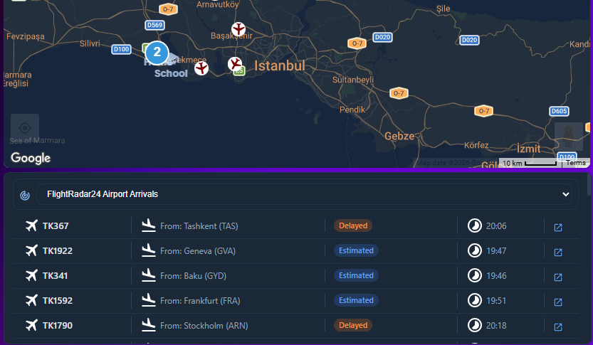 FlightRadar Panel