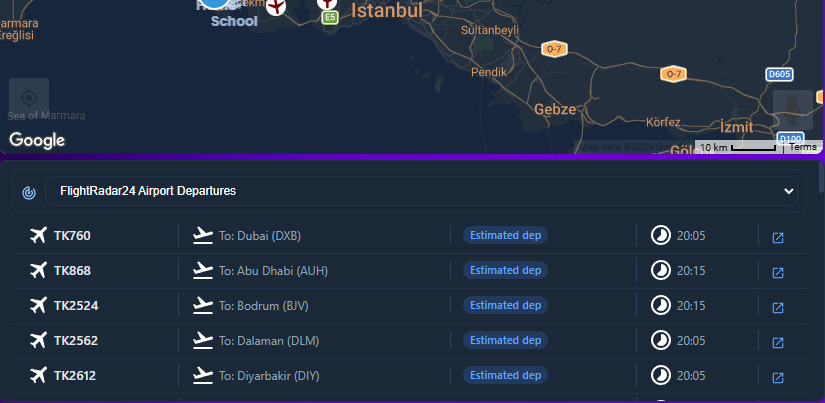 FlightRadar Panel